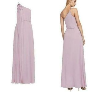 BCBGMaxazria Joyce One-Shoulder Lavender Gown XS